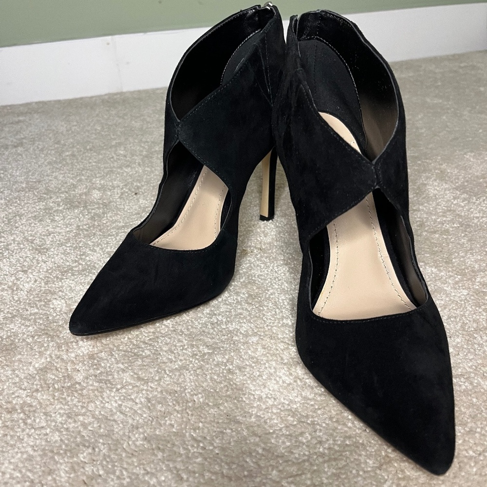 BCBGeneration Black Suede Pumps, Size 6